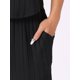 thumbnail image 5 of INSPIRAR CHIC Pijamas de mujer, ropa de estar en casa, camisetas sin mangas de punto con pantalones, conjunto de pijamas L negro, 5 of 6
