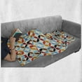 thumbnail image 6 of Geometric Circle Soft Flannel Fleece Throw Blanket, Old-Fashion Bound Squaring Circle Forms in Different Tones Centre Image, Cozy Plush for Indoor and Outdoor Use, 50" x 60", Multicolor, by Ambesonne, 6 of 6