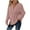 Pink, variant on ZQGJB Lightweight Thin Jackets for Women Casual Drawstring Waffle Knitted Pullover Sweatshirt Long Sleeve Button V Neck Hooded Outwear Tops XXL