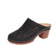 thumbnail image 1 of Tacones Altos de la Mujer de Moda Casual Primavera Verano Color Sólido Cerrado Dedo Del Pie Floral Bloque Tacones Bohemian Recorte Mulas, 1 of 9