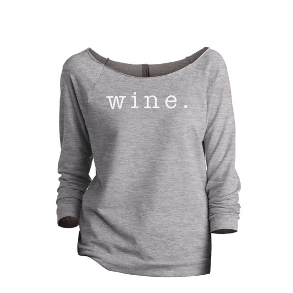 Wine. Women's Fashion Slouchy 3/4 Sleeves Raglan Lightweight Sweatshirt Sport Grey 2X-Large
