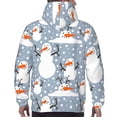 thumbnail image 7 of Pofeuu Happy Snowmen Snowfall Print Mens Casual Hooded Collar Drawstring Hoodies Pullover Sweatshirts Casual Long Sleeve Shirts-Large, 7 of 7