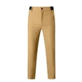 thumbnail image 6 of WTOBBY Men's Slim Fit Stretch Chinos Pants, Solid Color, Ankle Length Skinny Tapered Dress Trousers for Casual Office Wear, Comfortable and Wrinkle Resistant Fabric,Khaki L, 6 of 6