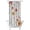 Retro Geometric Floral-2, variant on Retro Geometric Floral Flower Colorful Textured Shower Curtain Heavy Reusable Polyester Curtain Liners Unique Bath Decor 36" W X 72" L with 7 Hooks