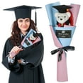 thumbnail image 3 of BiFandian Graduation Bear with Doctoral Cap Bouquet, Congrats Grad Bouquet with Plush Bear Doll , Graduation Party Favors for 2025 Graduation Decorations, 3 of 6