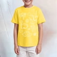 thumbnail image 2 of Gubotare Toddler Boy Clothes Boys Short Sleeve T-Shirts Kids Casual Summer Crewneck Shirts Fashion Tops Tees Size 7-8 (Yellow,7-8 Years), 2 of 4