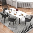 thumbnail image 2 of Giantex Set of 4 Dining Chairs, Plastic Kitchen Chair, Modern Accent Side Chair, Black, 2 of 7