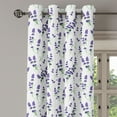 thumbnail image 3 of Ambesonne Lavender Grommet Curtain, Watercolor Art Plant, 50" x 54", Violet Green, 3 of 6
