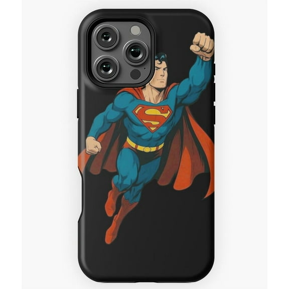 Superman's Classic Flight Comic Art Phone Case for iPhone 16 15 14 13 12 11 Pro Max