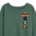 thumbnail image 3 of Marvel Deadpool & Wolverine - Logo And Icons - Women's French Terry Pullover Long Sleeve Shirt, 3 of 5