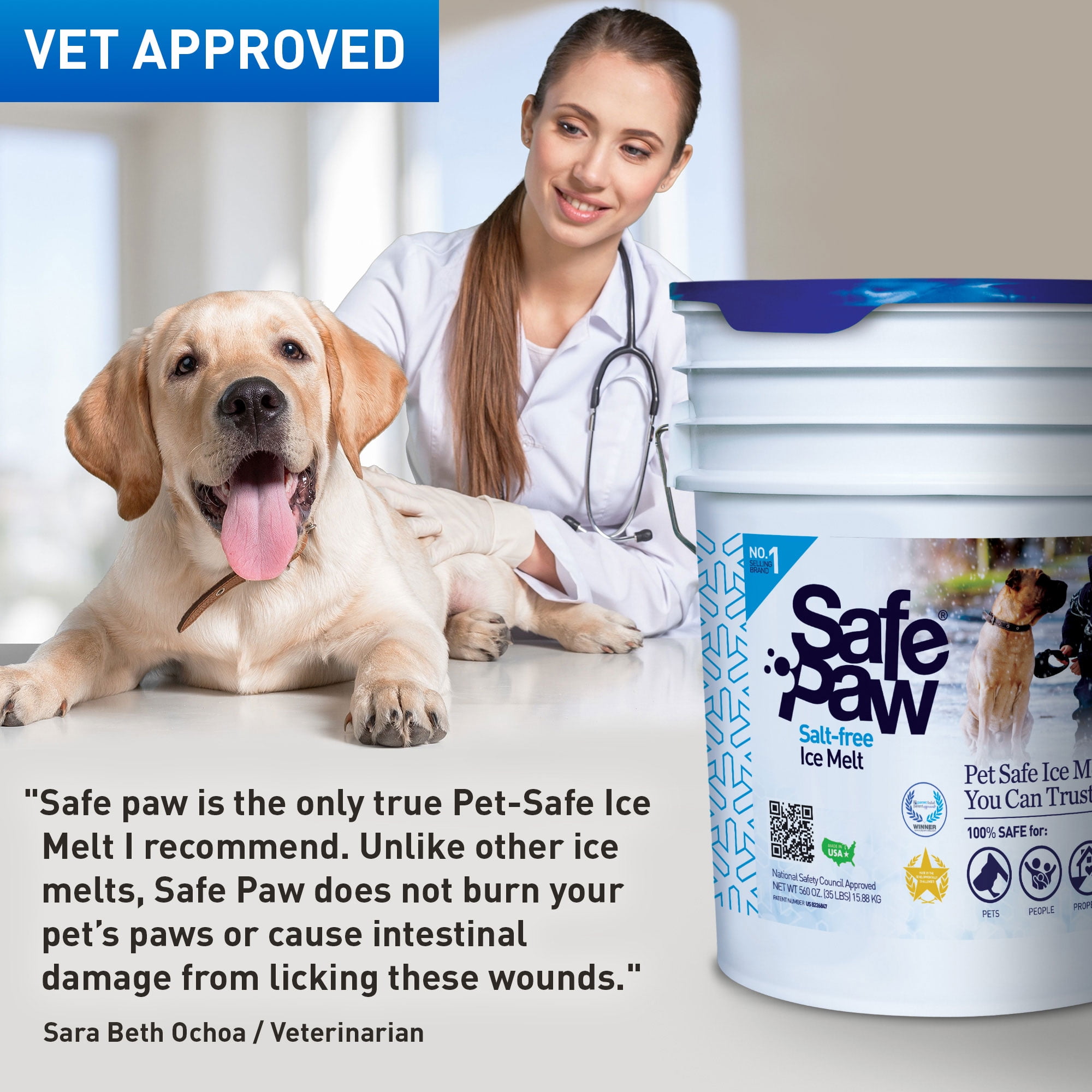 Safe Paw Pet Friendly Concrete Safe Salt Free Ice Melt Pellets, 35 Pound  Pail, 1 Piece - City Market