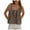 Brown, variant on Women Summer Boho Lace Tie Front Tank Beach Vacation Top Button Down Sleeveless Cardigan Crop Y2k Tops White, S