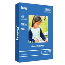 Glossy Photo Paper 4R 6-inch 4X6 100 sheets Inkjet 180gsm for All Dye Ink Printers 1 pack