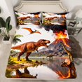 thumbnail image 2 of Feelyou Rustic Dinosaur Kids Twin Sheet Sets, Animal Theme Bedding, 3-Piece, 2 of 7