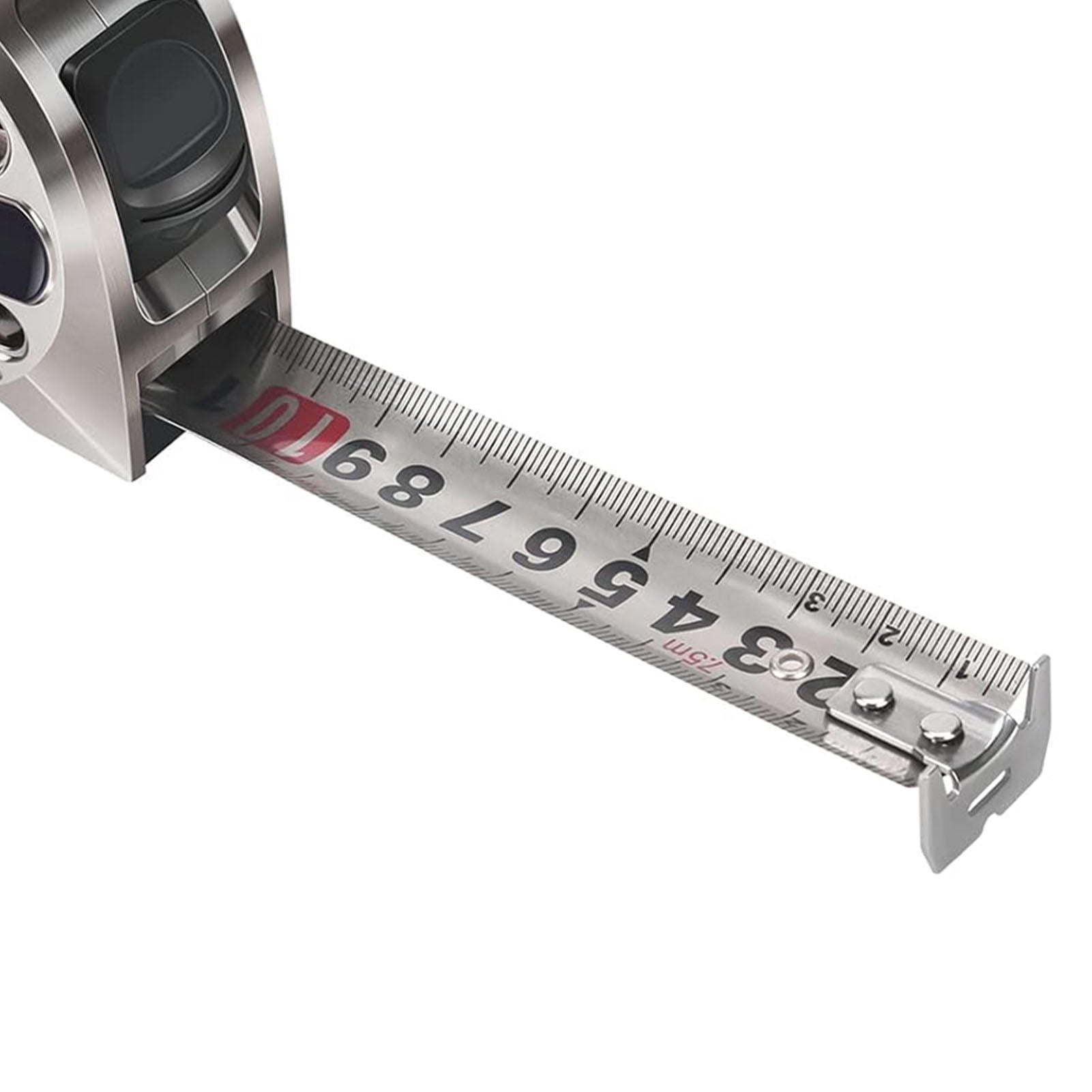 LAZIOEGR 25‑ft Stainless Steel Hollow Tape Measure, 7.5 m, Dual‑Sided Scale, Waterproof, Retractable, Portable Ruler for Home & Pro Use
