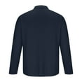thumbnail image 4 of NaWent Mens Fashion Polo Shirts Cotton Classic Long Sleeve thermal Button Shirt with Pocket on Navy 12(XXL), 4 of 5