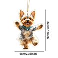 thumbnail image 3 of Fmbmuo Acrylic Christmas Hanging Ornaments 2D Flat Car Rearview Mirror Pendant Xmas Tree Backpack Home Wall Festive Decor Christmas Decor,Multicolor, 3 of 5