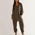 thumbnail image 7 of Posijego Womens Casual Loose Jumpsuit V Neck Long Sleeve Long Pants One Piece Rompers Outfits with Pockets, 7 of 7