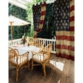 thumbnail image 5 of nqOlkjepod Outdoor Curtains for Patio Waterproof, Vintage American Flag Outdoor Privacy Panels Grommet, Farmhouse Shabby Retro Red Blue Blackout Outside Curtains for Porch/Cabana 54"x84", 2 Panels, 5 of 8