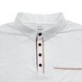 thumbnail image 5 of Zimjoy Mens Polo Shirts Short Sleeve Strech Casual Dress Golf Polo Shirts Summer Soft Lightweight with Chest Pocket White L, 5 of 6