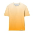 thumbnail image 4 of Sweet Home Farm Short Sleeve Shirts for Women‘s Gradient Color Fashion Round Neck Casual T Shirt T Shirts for Women Yellow, 4 of 5