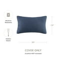 thumbnail image 2 of INK+IVY 100 Percent Acrylic Knitted Oblong Pillow Cover in Indigo Blue, 2 of 5