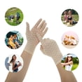thumbnail image 4 of Unique Bargains 1 Pair Sunblock Mittens Ditsy Floral Lace Sun Block Driving Gloves for Women Nude, 4 of 5