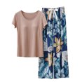 thumbnail image 2 of 2 Piece Modal Pajamas Set for Women Built In Bra Padded Top and Casual Pants Loungewear Set Soft Outdoor Outfits, 2 of 3