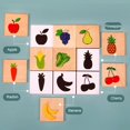 thumbnail image 3 of Montessori Shape Matching Board Game Wooden Find Shadow Matched Images Animal Fruit Blocks Puzzles Educational Toys For Children, 3 of 6