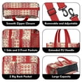 thumbnail image 3 of Teacher Tote Bag,Pioneer Flower Floral Print Pattern Teacher Utility Tote Bag,Large Work Tote Bags for Women with Multiple Pockets,Top Zipper Closure,13.8x10.6x6.7 Inch, 3 of 5