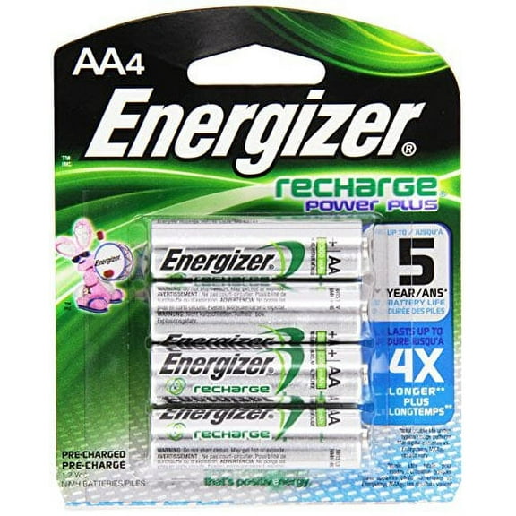 2 Pack Energizer Recharge AA Rechargeable Batteries 2300mAh 4 Batteries Each