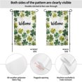 thumbnail image 3 of Welcome Garden Flag 12.5x18 Inch Double Sided Polyester Outdoor Decorative Yard Flag with Green Yellow Clovers Design for Spring Summer Patio Lawn Garden Decor#28661, 3 of 6