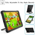 thumbnail image 3 of Kids Case for Samsung Galaxy Tab A 10.1 inch 2019 Tablet, Dteck 360 Degree Swivel Handle Grip Stand Heavy Duty Rugged Shockproof Case with Carrying Shoulder Strap for Samsung SM-T510/T515,Black, 3 of 9