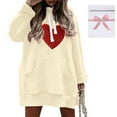 thumbnail image 6 of The Warmy Oversized Hoodie Dress For Women Casual Drawstring Long Sweatshirt With Pocket Fashion Split Hem Long Sleeve plus Size Women Party Dresses plus Size Dresses Girls Long Sleeve plus Size Dress, 6 of 6