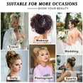 thumbnail image 6 of Messy Bun Hair Piece Wavy Curly Fake Hair Buns Synthetic Scrunchie Messy Bun Natural Extensions Updo Hair Pieces for Women (Dark Brown), 6 of 9
