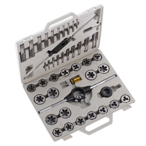 Ensemble de Robinet et Dé 45 Pcs, Ensemble de Robinet et Dé Standard avec Étui de Rangement, Kit d'Outils Essentiels pour Enfiler Ensemble de Robinet et Dé pour Mécaniciens de Maisons