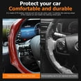 thumbnail image 3 of Non-Slip Leather Carbon Fiber Steering Wheel Cover, 14.5-15 Inches Universal Fit for Cars & Trucks, Breathable Auto Interior Protective Accessory, 3 of 12
