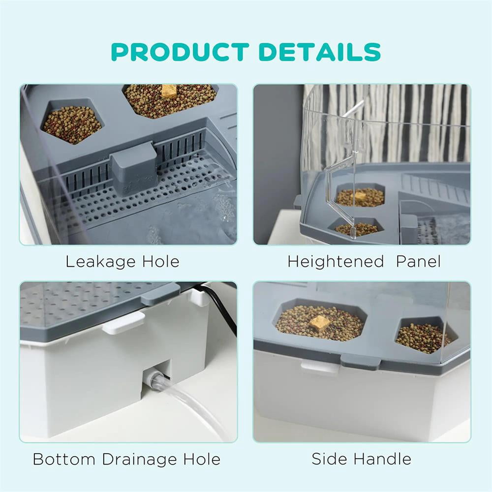 Topcobe Turtle Tank Kit, Turtle Aquarium with Basking Platform, Water Pump, Filter Layer Design, Full View Visually Reptile Habitat, Indoor Outdoor Pet Shelter, Small Animal Habitat