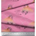 thumbnail image 2 of Soimoi Green Poly Georgette Fabric Stripe & Paisley Print Fabric by Yard 42 Inch Wide, 2 of 3