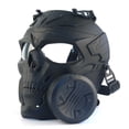 thumbnail image 3 of TopOne Tactical Gas Mask Full Face Single Fan Skull Covers Protective Mask for Outdoor Cs Game Masquerade Cosplay, 3 of 6