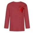 thumbnail image 4 of Camisas de Manga Larga para Hombres Imprimir Casual Cuello Redondo Blusa de Manga Corta, Camisas de Lino para Hombres, 4 of 4