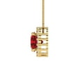 thumbnail image 3 of Clara Pucci 18K Yellow Solid Hypoallergenic Gold 1.16Ct Tourmaline Round Brilliant Cut Halo Designer Necklace Pendant For October, 3 of 6