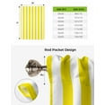 thumbnail image 6 of Yellow Stripes Tie Up Curtains for Kitchen Bathroom Bedroom Windows 54 Inch Length, Farmhouse White Simple Vertical Striped Balloon Drape Curtains Shade Rod Pocket Drapery Curtain Panel, 42"x63", 6 of 7