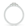 thumbnail image 2 of ANGARA Natural Diamond Three Stone Engagement Ring in 14K White Gold for Women (Size-4.1mm| Color-I-J| Clarity-I1-I2) | April Birthstone, Anniversary, Jewelry Gift for Women | Natural Diamond Ring, 2 of 10