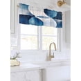 thumbnail image 3 of Valances for Windows Abstract Stitching Rod Pocket Cafe Window Treatments Valance Curtains for Kitchen Bathroom Laundry Basement Windows 60"x18", 3 of 9