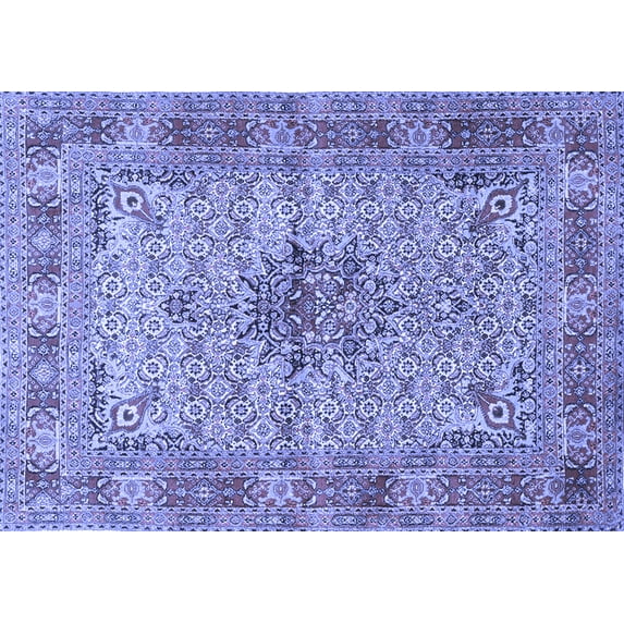 Ahgly Company Indoor Rectangle Persian Blue Traditional Area Rugs, 4' x 6'