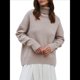 thumbnail image 1 of Suéter de Punto Grueso para Mujer, Jersey de Larga Cálido de Invierno, Top Informal. Caqui Talla Única, 1 of 9