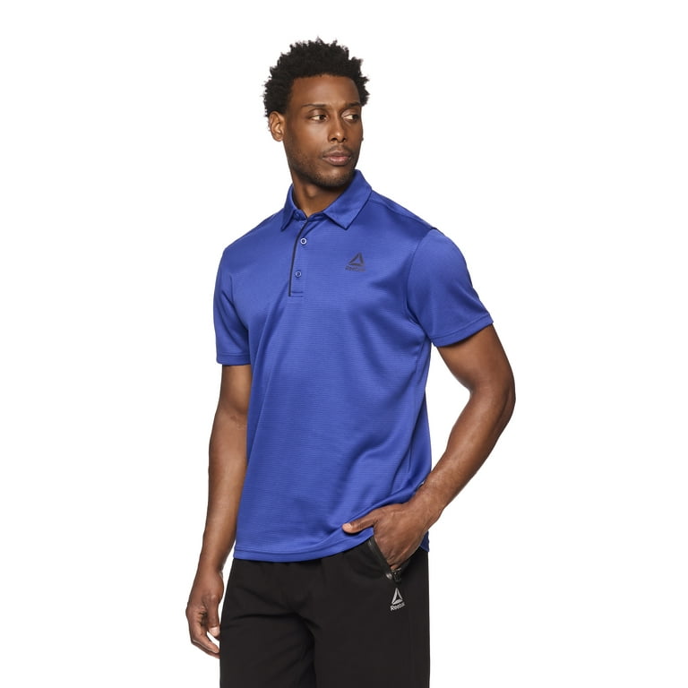Reebok polo shirts blue discount