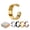 Gold, variant on Olux Ring for Women Men, Premium Titanium Steel Adjustable Open Ring for Finger, Minimalist Hypoallergenic Health Jewelry for Daily Wear, Anniversary Gift, Silver