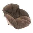 thumbnail image 4 of Cojín de felpa para silla de oficina, cálido y con soporte lumbar para decoración de habitación y ordenador. Café, 4 of 9